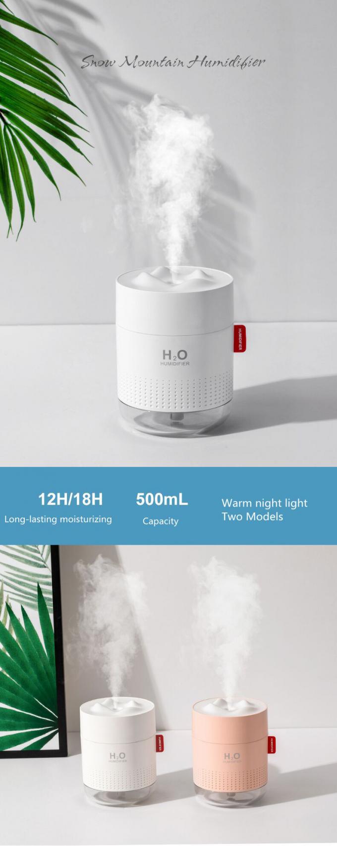 Homefish OEM Luftbefeuchter 500ml Kapasitas Tangki Air Pure Mist Humidifiers Air Portable Desktop H20 3