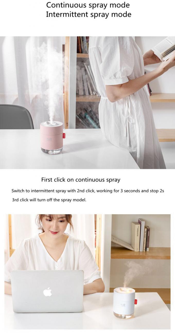 Homefish OEM Luftbefeuchter 500ml Kapasitas Tangki Air Pure Mist Humidifiers Air Portable Desktop H20 13