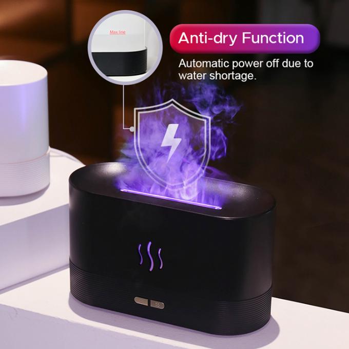 180ML Warna-warni USB Flame Effect Humidifier Minyak Esensial Simulasi Kebakaran Smart Mute Aroma Diffuser Dengan cahaya RGB 3