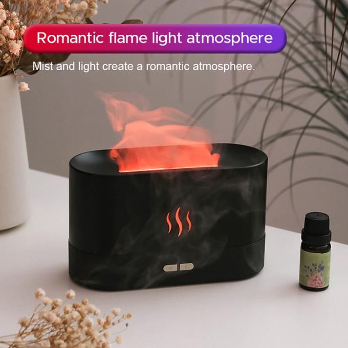 180ML Warna-warni USB Flame Effect Humidifier Minyak Esensial Simulasi Kebakaran Smart Mute Aroma Diffuser Dengan cahaya RGB 4
