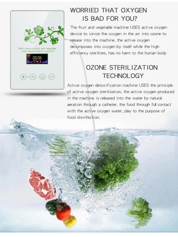Homefish Panel Kaca Portable Buah Sayuran Sterilisasi Mesin Multifungsi Cerdas 400mg / jam Ozon Generator untuk Dapur 2