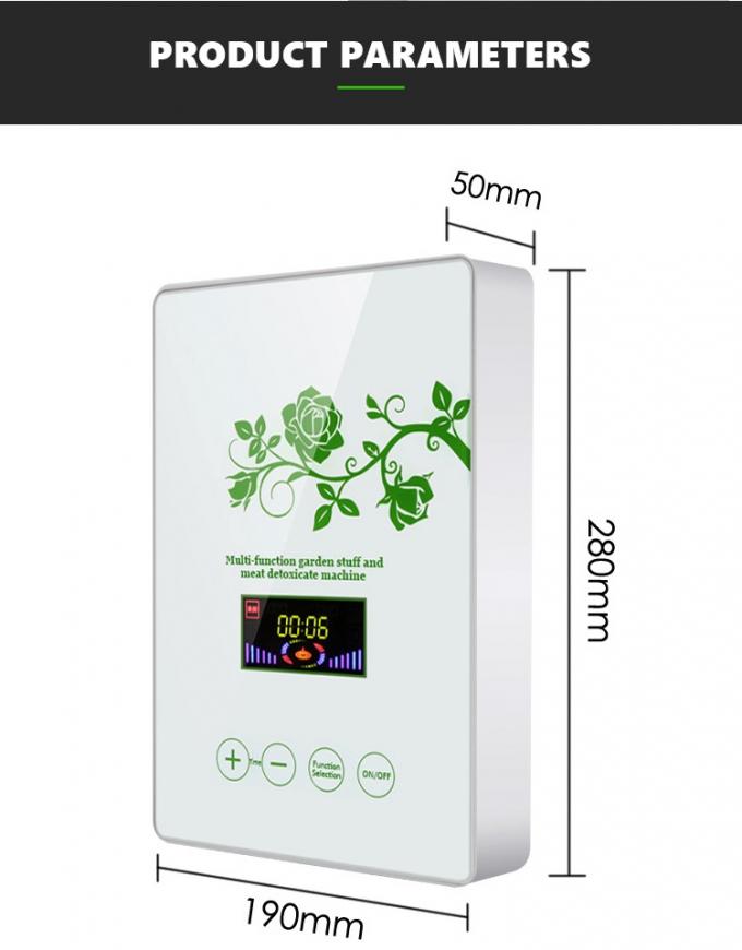 Homefish Panel Kaca Portable Buah Sayuran Sterilisasi Mesin Multifungsi Cerdas 400mg / jam Ozon Generator untuk Dapur 9