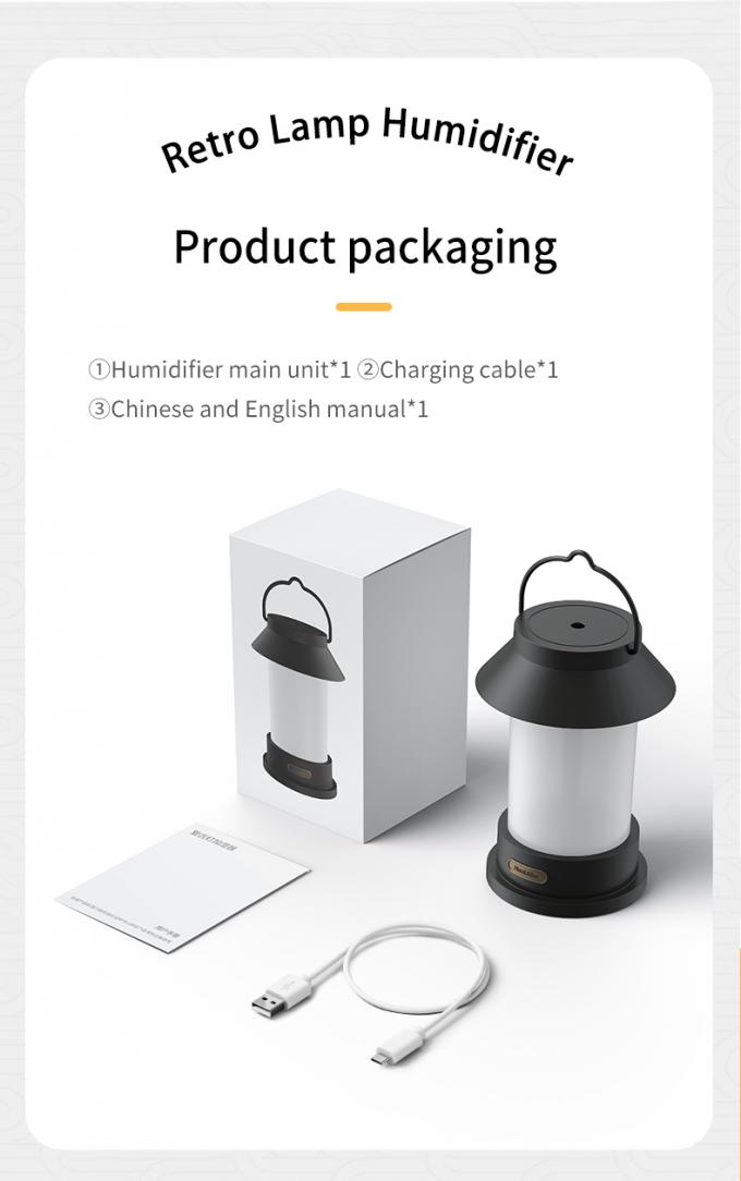 400ml USB Wireless Creative Design Portable Camping Lantern Bentuk Diffuser Hanging Type Outdoor Cool Mist Humidifier 17