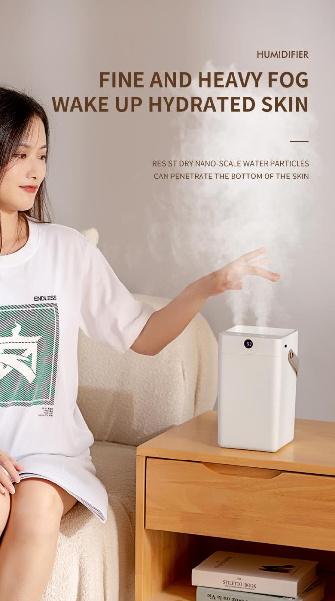 3L Kapasitas besar Double Spray Diffuser Kelembaban dingin Kabut Nebulisasi Humidifier Udara Dengan Layar Digital 7