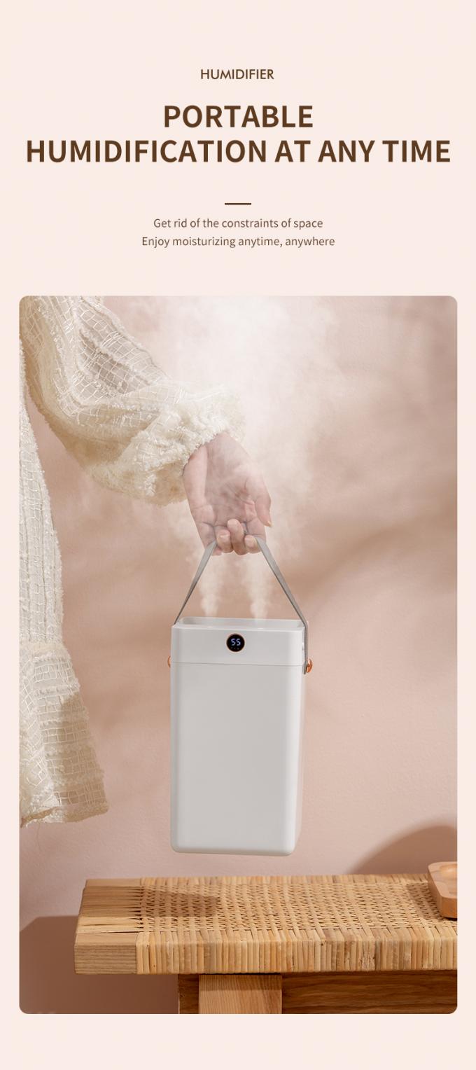 3L Kapasitas besar Double Spray Diffuser Kelembaban dingin Kabut Nebulisasi Humidifier Udara Dengan Layar Digital 9