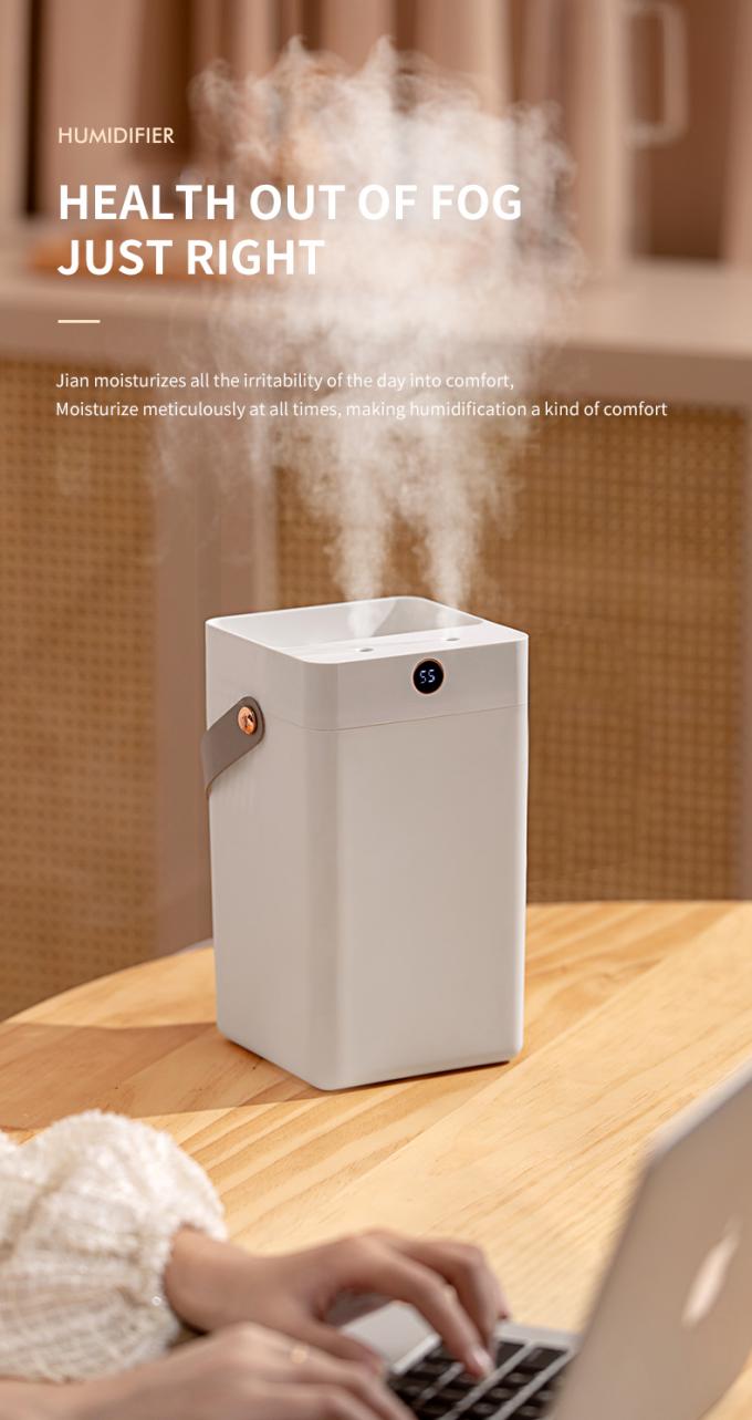 3L Kapasitas besar Double Spray Diffuser Kelembaban dingin Kabut Nebulisasi Humidifier Udara Dengan Layar Digital 10