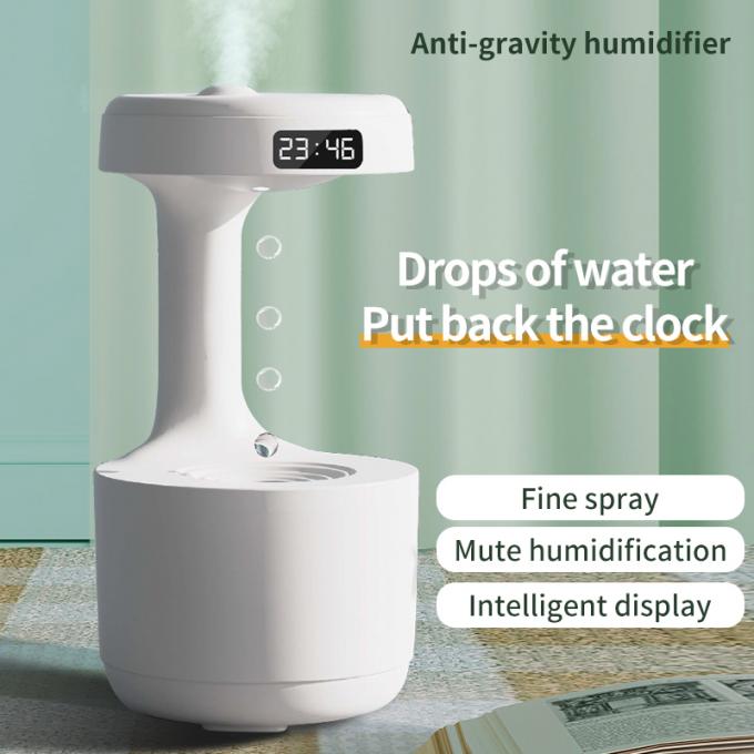 Homefish OEM Air Drop Portable 800ml Anti-Gravity Humidifier Jam Digital Ultrasonik Anti-Gravity Humidifier 3