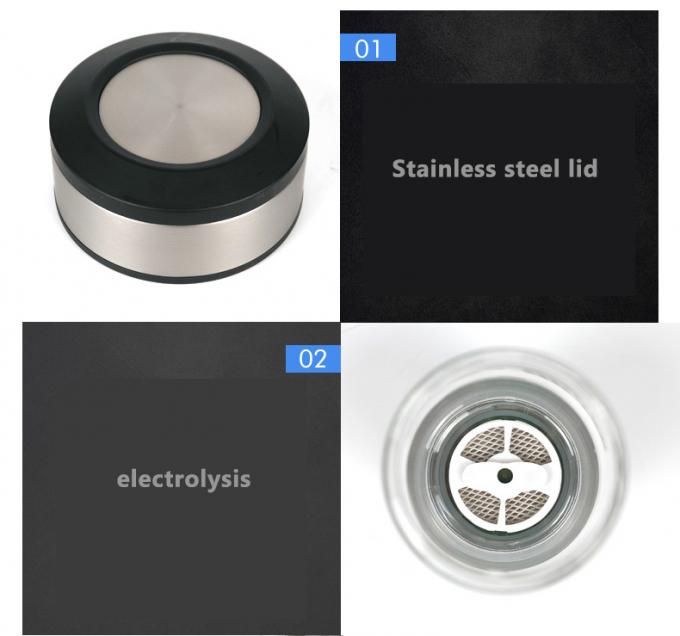 Homefish 2021 OEM Kaca Hydrogen Generator Botol Air SPE PEM Teknologi Water Ionizer Portable Hydrogen Water Maker 3