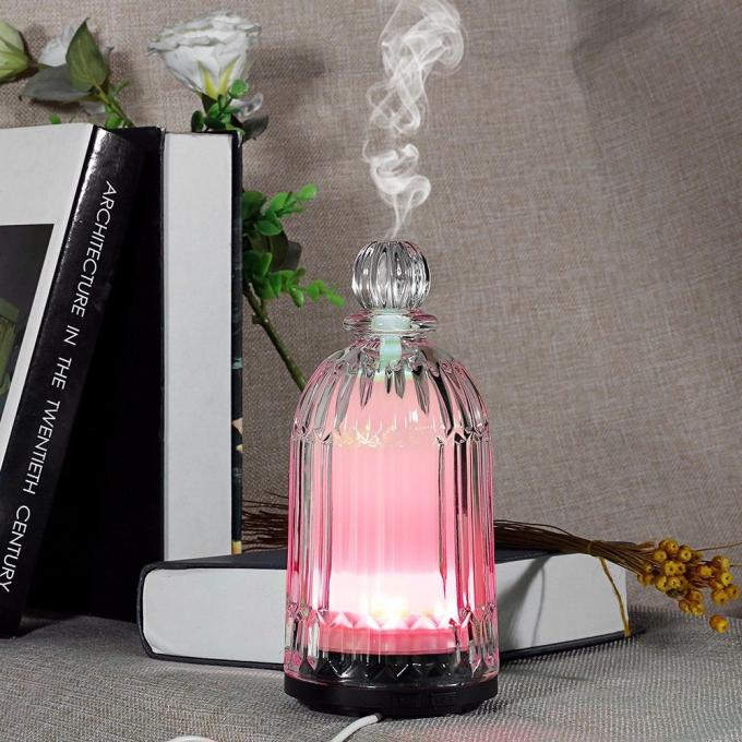HOMEFISH 120ml Glass Aromaterapi Humidifier Ultrasonik Rumah Tangga Minyak Esensial Aroma Diffuser 8