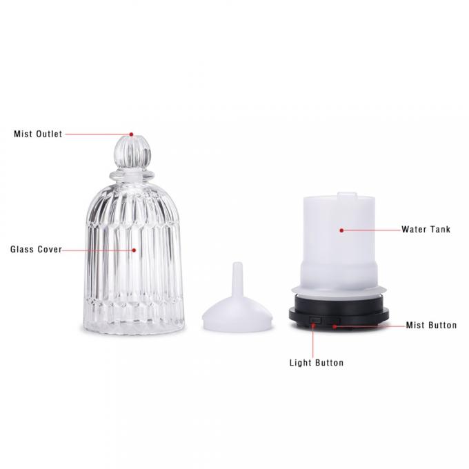 HOMEFISH 120ml Glass Aromaterapi Humidifier Ultrasonik Rumah Tangga Minyak Esensial Aroma Diffuser 14