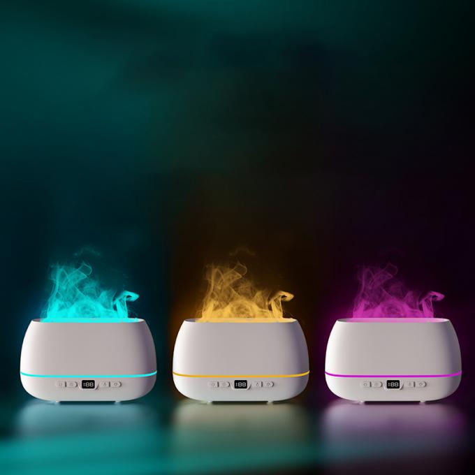 2023 New Design Ultrasonic Flame Diffuser 200ml RGB Light Flame Humidifier Dengan Remote Controller Aroma Diffuser Untuk Rumah Tangga 0