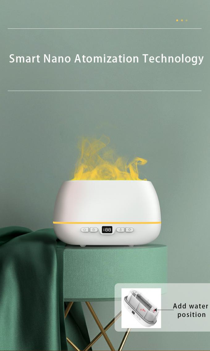 2023 New Design Ultrasonic Flame Diffuser 200ml RGB Light Flame Humidifier Dengan Remote Controller Aroma Diffuser Untuk Rumah Tangga 4