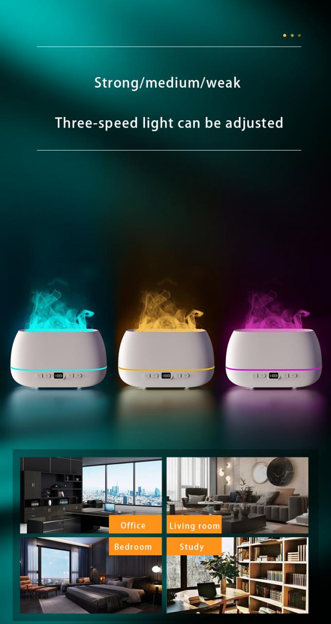 2023 New Design Ultrasonic Flame Diffuser 200ml RGB Light Flame Humidifier Dengan Remote Controller Aroma Diffuser Untuk Rumah Tangga 6