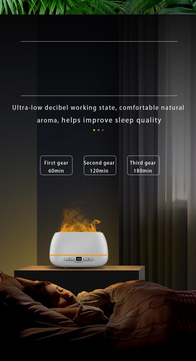 2023 New Design Ultrasonic Flame Diffuser 200ml RGB Light Flame Humidifier Dengan Remote Controller Aroma Diffuser Untuk Rumah Tangga 8