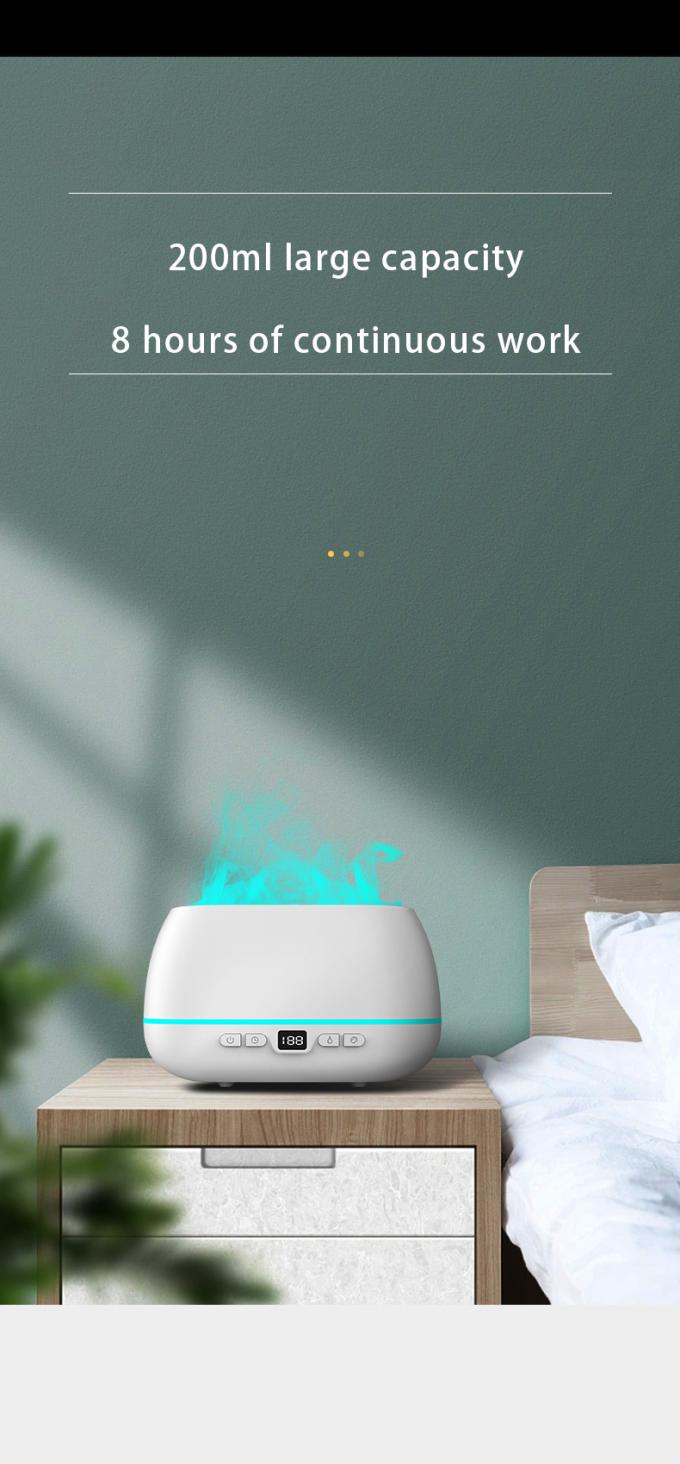 2023 New Design Ultrasonic Flame Diffuser 200ml RGB Light Flame Humidifier Dengan Remote Controller Aroma Diffuser Untuk Rumah Tangga 9