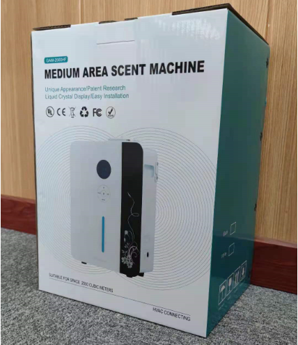 Smart Powerful HVAC System Aroma Diffuser 8000CBM Ruang Besar Tingkat Minyak Tampilan WIFI App Metal Diffuser Aroma Air Machine 12