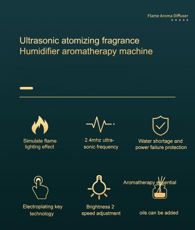 Efek Api Humidifier Aromaterapi Minyak Esensial Ultrasonik Humidifier Bisu 3