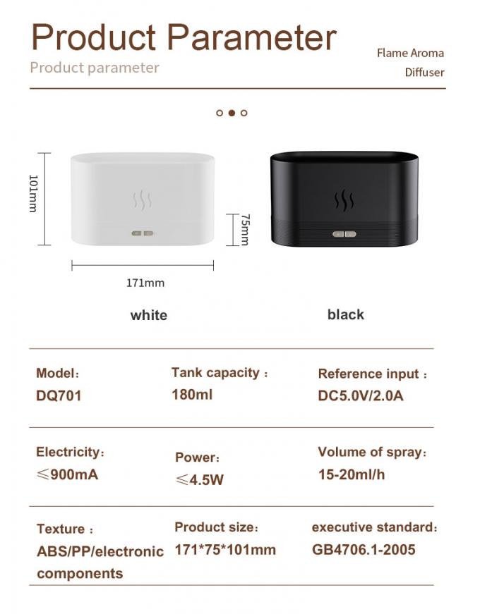 Efek Api Humidifier Aromaterapi Minyak Esensial Ultrasonik Humidifier Bisu 4