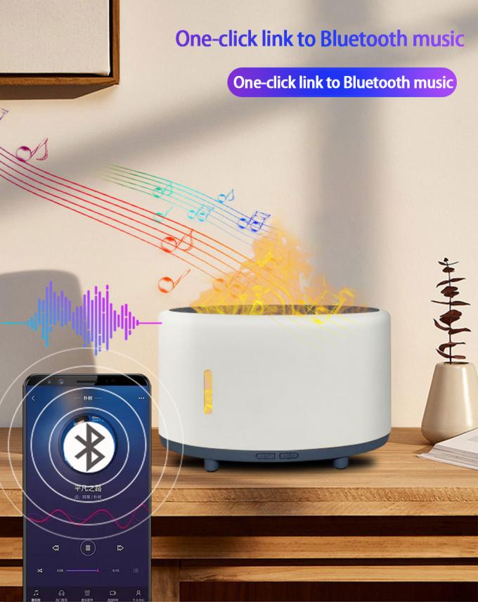 Tranquil Flame Humidifier Bluetooth Remote LED Aromaterapi Disesuaikan 150ml 2