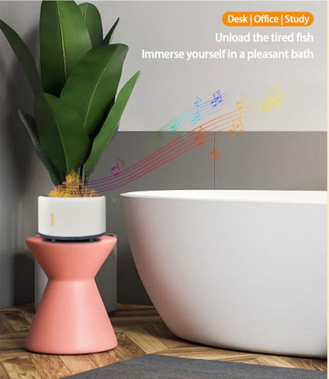 Tranquil Flame Humidifier Bluetooth Remote LED Aromaterapi Disesuaikan 150ml 6
