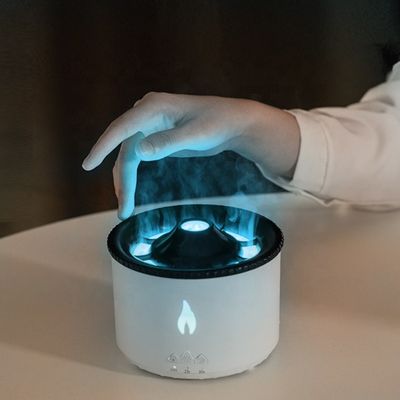 Harga yang pantas Diffuser Aroma Minyak Esensial Listrik Dengan Remote Ultrasonik Smart Aroma Diffuser Volcano 360ML Humidifier Flame on line
