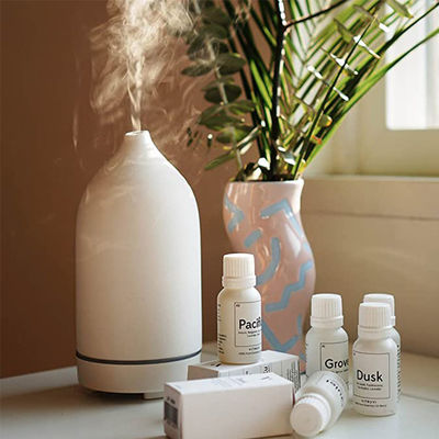 HOMEFISH Terlaris Smart Ultrasonik Luftbefeuchter Listrik Minyak Esensial Huile Aroma Diffuser Keramik Aroma Diffuser