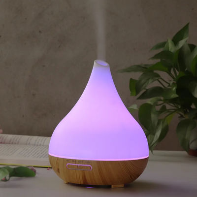 Harga yang pantas 400ml Kapasitas Mini Aroma Oil Diffuser Mesin Aromaterapi Kayu Diam Remote Control Aroma Diffuser dengan Lampu LED on line