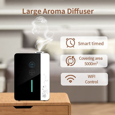 Harga yang pantas Smart Powerful HVAC System Aroma Diffuser 8000CBM Ruang Besar Tingkat Minyak Tampilan WIFI App Metal Diffuser Aroma Air Machine on line