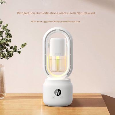 Harga yang pantas 300ml 2 In 1 Air Conditioning Humidifier Vaneless Fan 2000mAh Baterai isi ulang on line