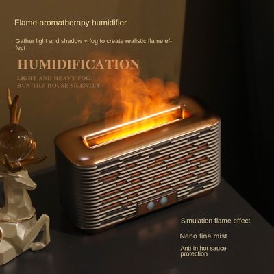 Flame Aromatherapy Humidifier Nano Mist Mesin Humidifikasi Kapasitas Besar yang Mendiamkan Dengan Cahaya Atmosfer