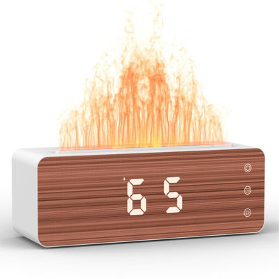 UVC Ultraviolet Sterilisasi Flame Humidifier Dengan Jam Kontrol Sensitif Sentuh