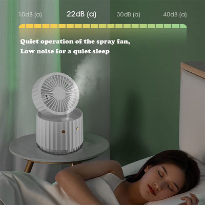 USB Desktop Fan Isi Ulang Humidifying Mist Fan Pendingin Lipat dan Portable